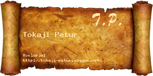 Tokaji Petur névjegykártya